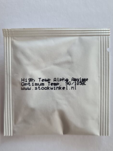 Alpha Amylase Enzymen 5 Gram - werkt tot 105 ℃