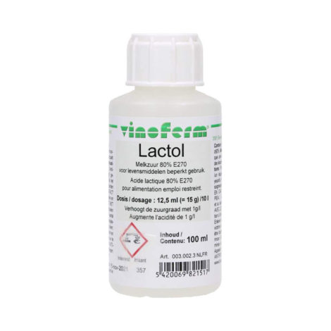 Vinoferm - Lactol Melkzuur 80% - 100 ml