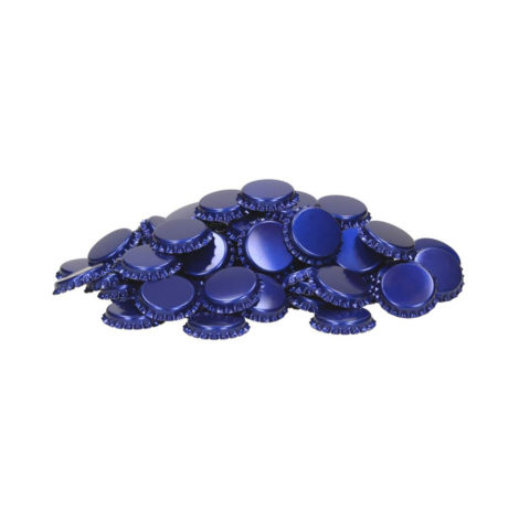 West Kin Look - Kroonkurk blauw - 100 stuks 26 mm