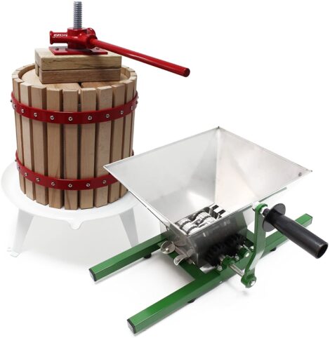 Fruitpers 18L + Fruitmolen 7 liter combi