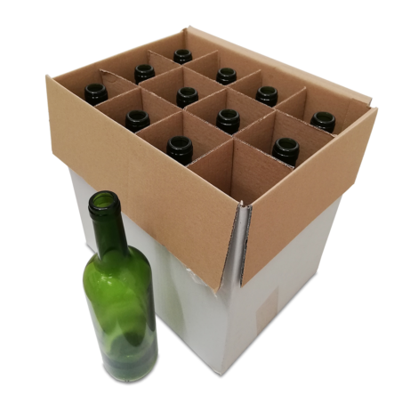 12 wijnflessen Groen 75cl