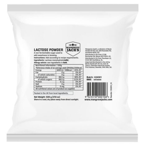 Mangrove Jack's - Lactose poeder - 500 Gram